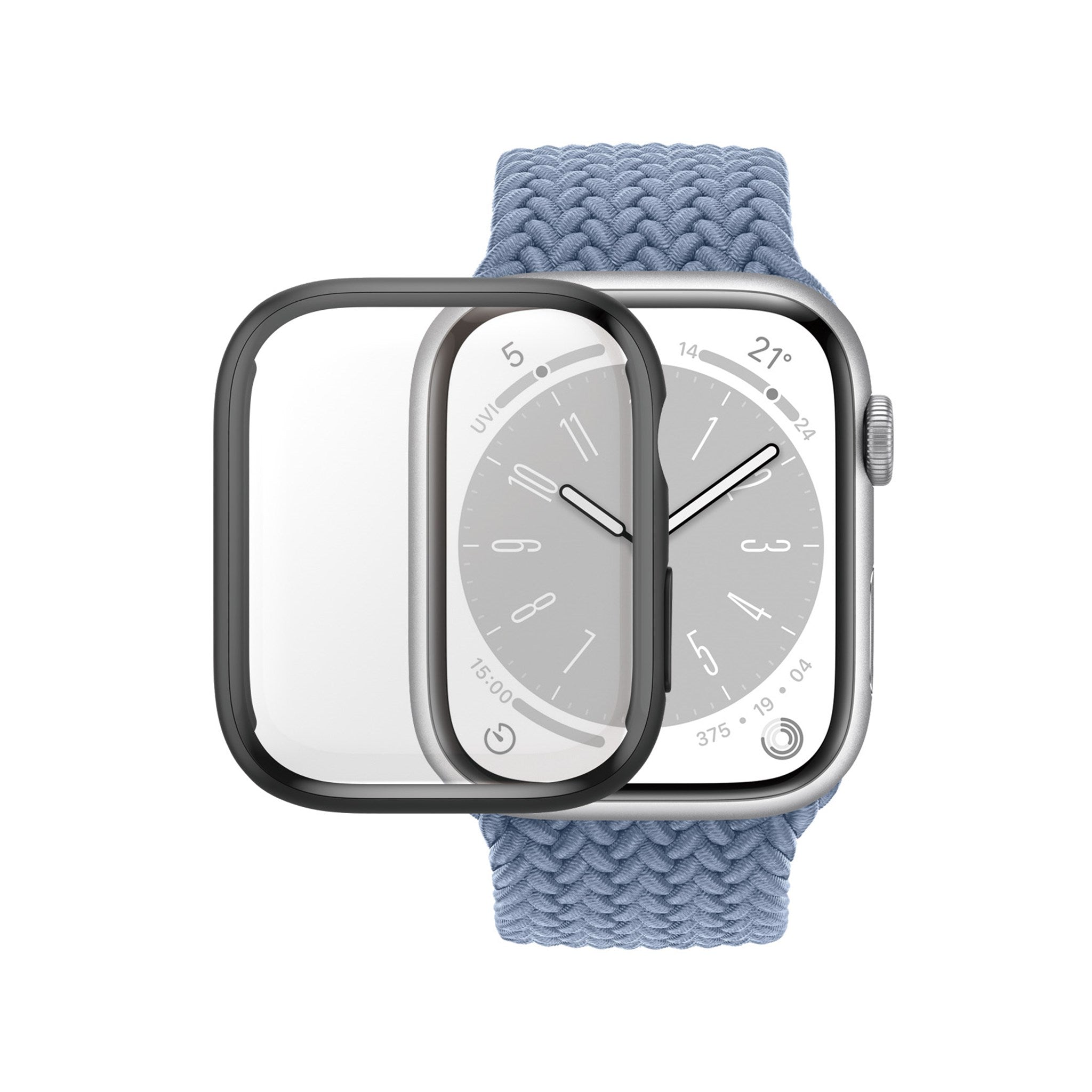 PanzerGlass® Skærmbeskyttelse Full Body Apple Watch Series 9 | 8 | 7 | 41mm | Sort